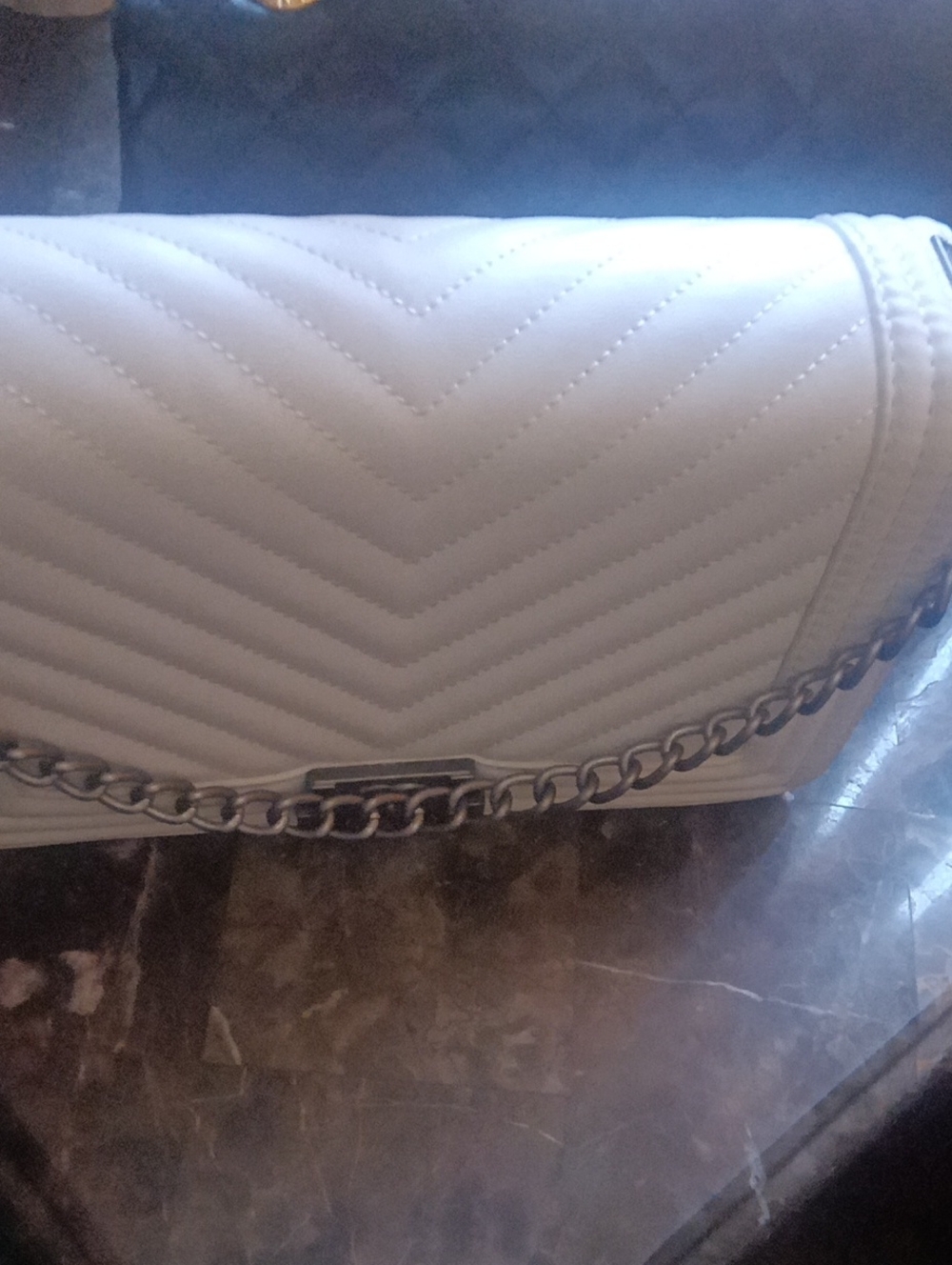 White Quilted Chain Shoulder Bag - Classic Women Bag